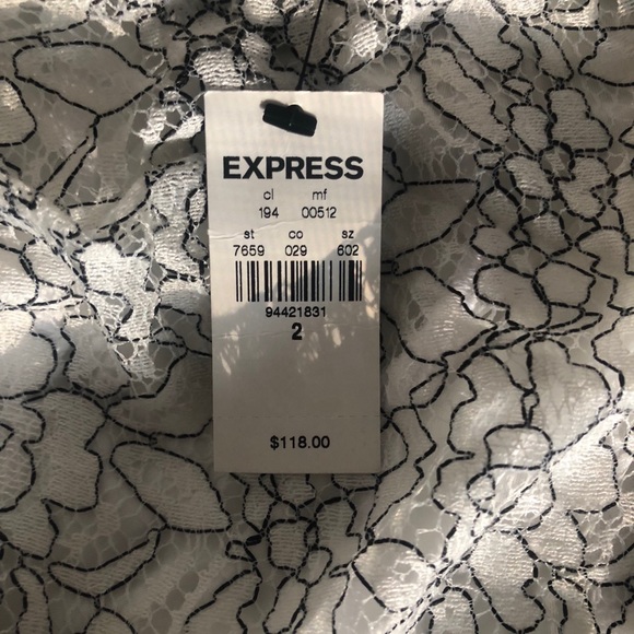 Express White & Black Dress w/ tag - Picture 3 of 4